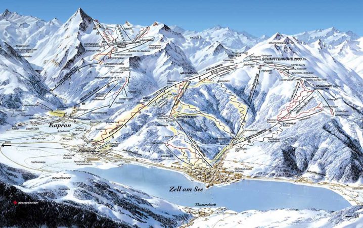 Kaprun Piste Map